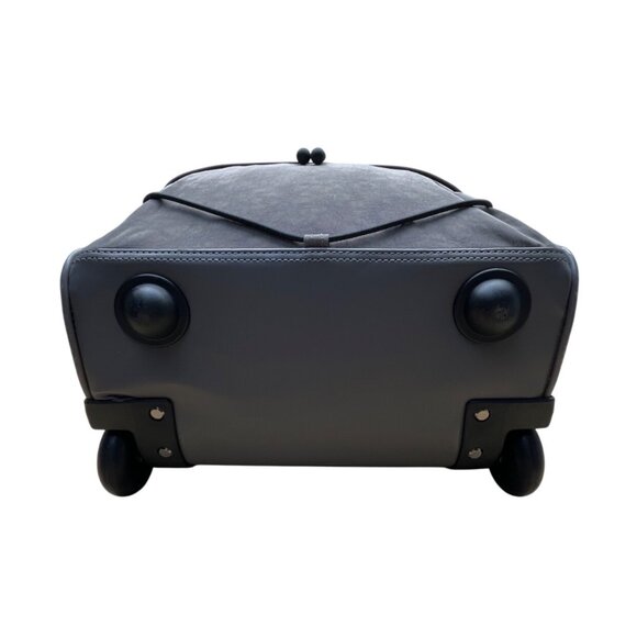 Kipling Gray Monkey Charm Adjustable Straps Trolley Handle Wheeled Backpack Sz M - Picture 8 of 16